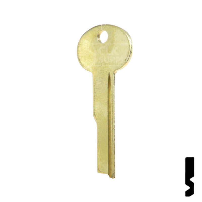 Uncut Key Blank | Flat Steel | LB3 Flat Steel-Bit-Tubular-Key Ilco