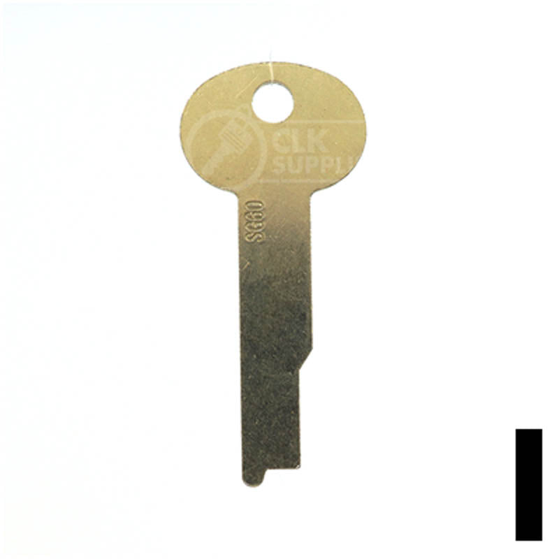 Uncut Key Blank | Flat Steel | S&G | 1063B Flat Steel-Bit-Tubular-Key Ilco