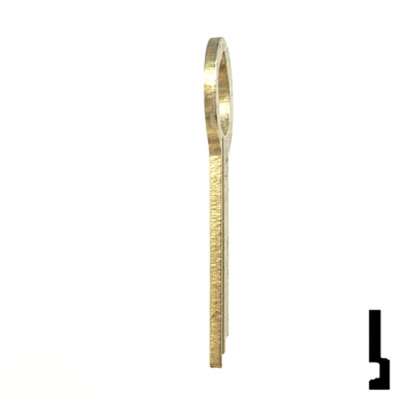 Uncut Key Blank | HHM, York | 1135 Flat Steel-Bit-Tubular-Key Ilco