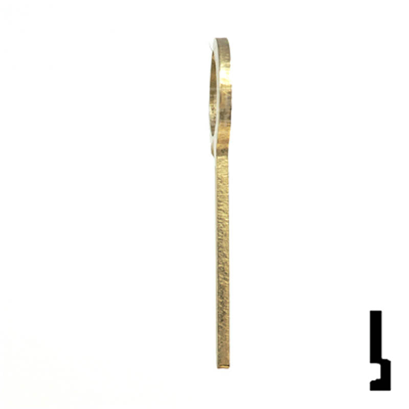 Uncut Key Blank | HHM, York | 1135 Flat Steel-Bit-Tubular-Key Ilco