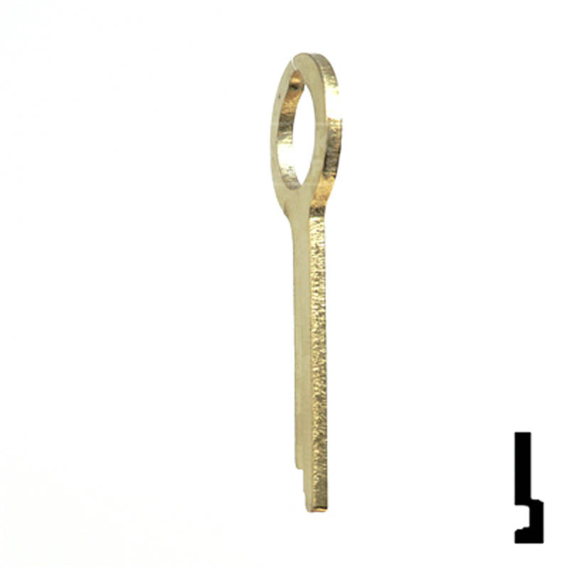 Uncut Key Blank | HHM, York | 1135 Flat Steel-Bit-Tubular-Key Ilco