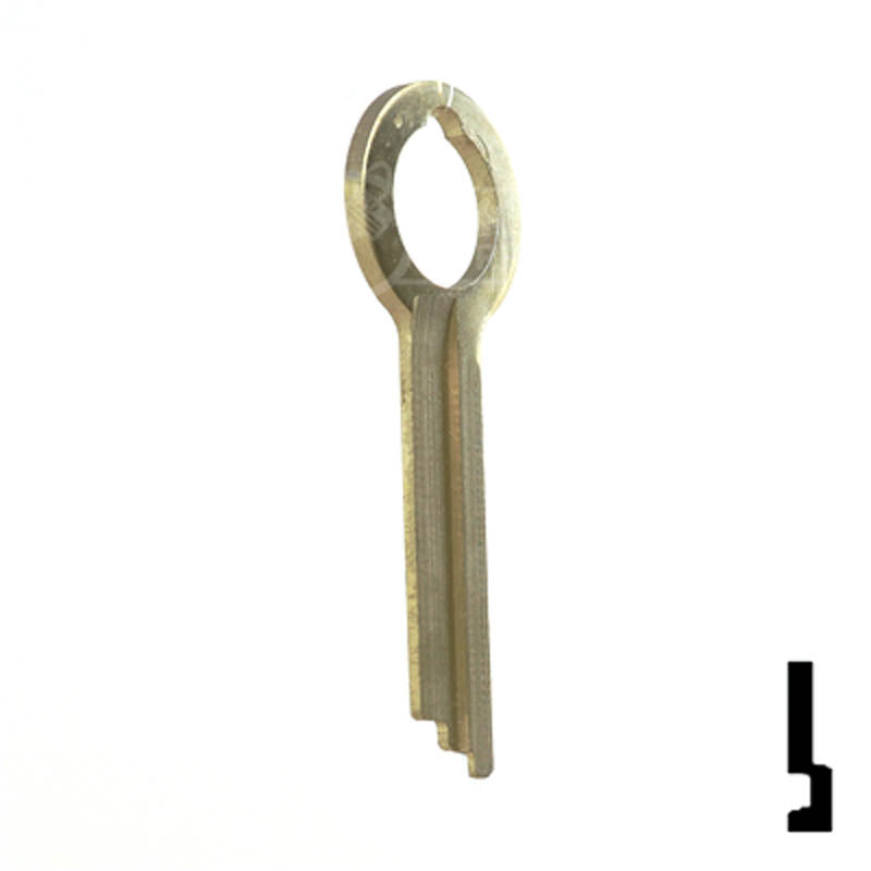 Uncut Key Blank | HHM, York | 1135 Flat Steel-Bit-Tubular-Key Ilco