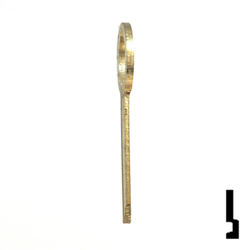 Uncut Key Blank | HHM, York | 1135 Flat Steel-Bit-Tubular-Key Ilco
