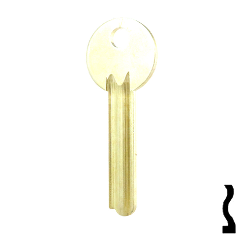 Uncut Key Blank | Mosler | 1115A Flat Steel-Bit-Tubular-Key Ilco