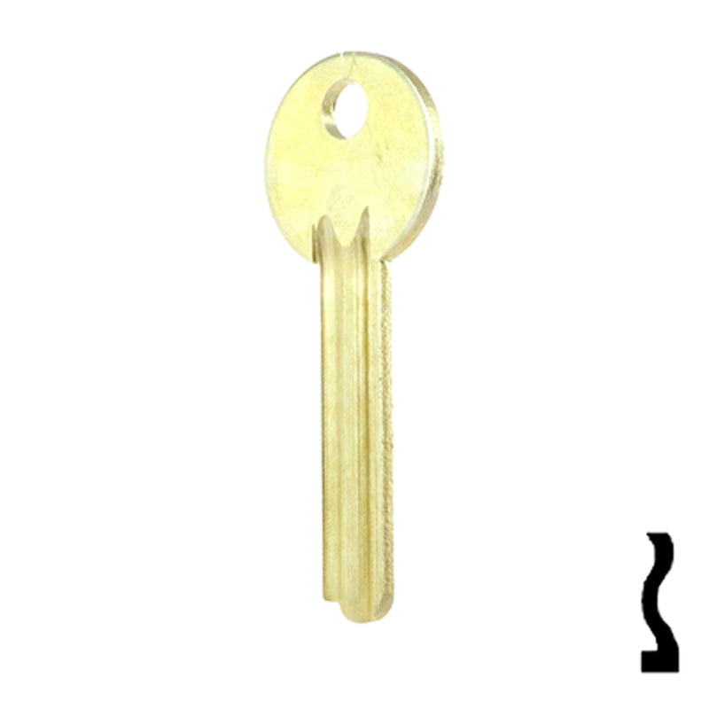 Uncut Key Blank | Mosler | 1115A Flat Steel-Bit-Tubular-Key Ilco