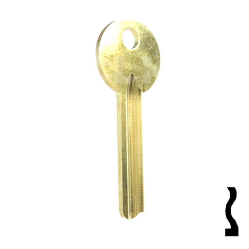 Uncut Key Blank | Mosler | 1115A Flat Steel-Bit-Tubular-Key Ilco