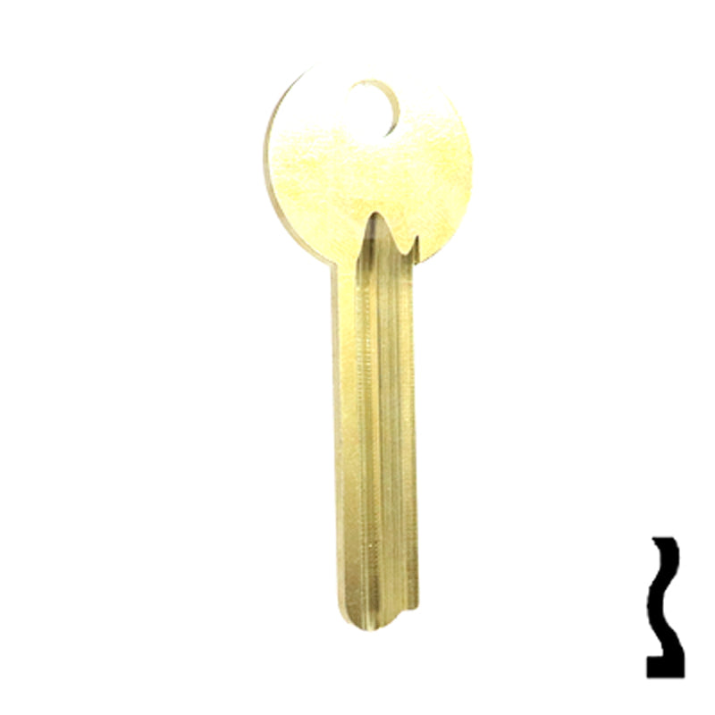 Uncut Key Blank | Mosler | 1115A Flat Steel-Bit-Tubular-Key Ilco