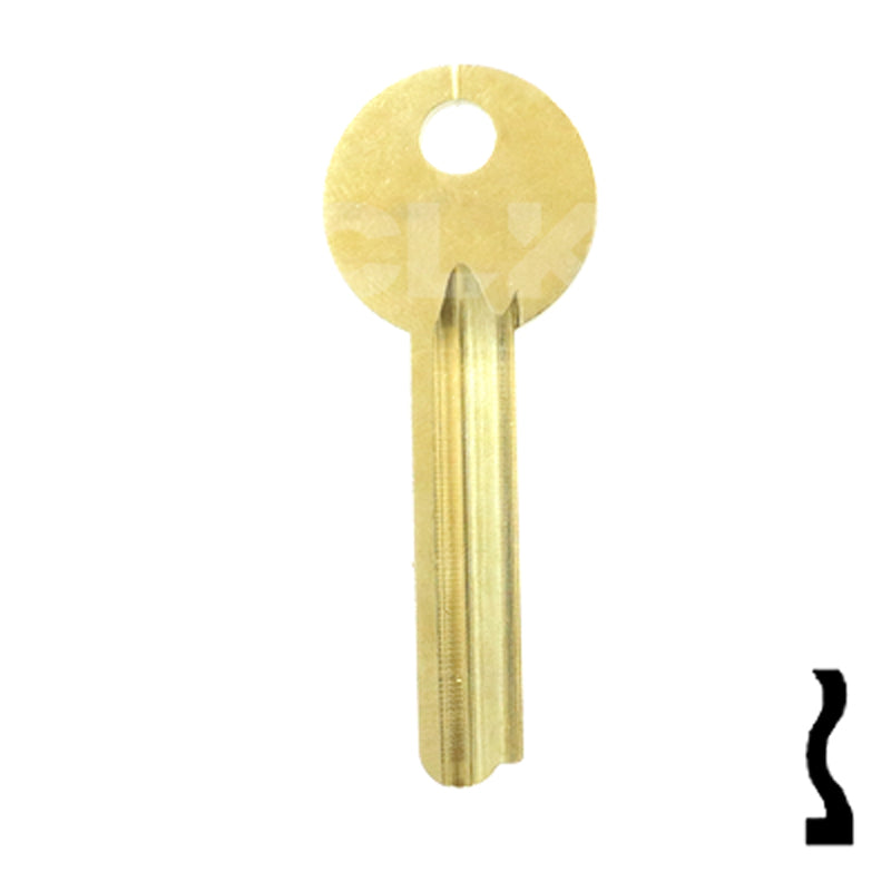 Uncut Key Blank | Mosler | 1115A Flat Steel-Bit-Tubular-Key Ilco