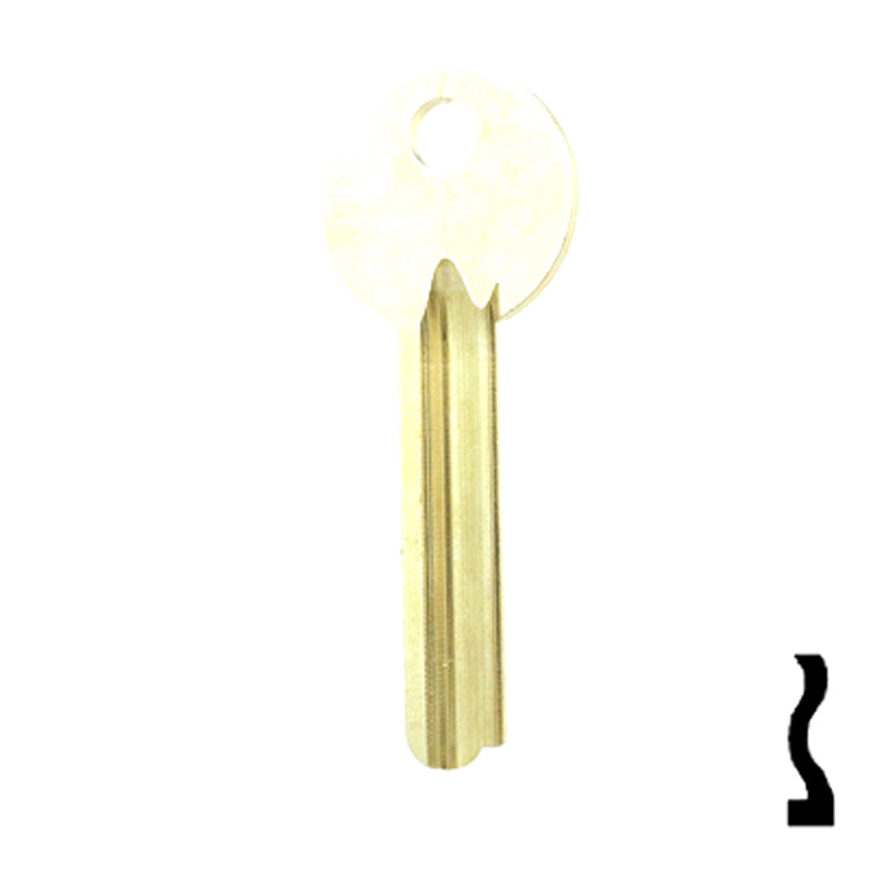 Uncut Key Blank | Mosler | 1115A Flat Steel-Bit-Tubular-Key Ilco