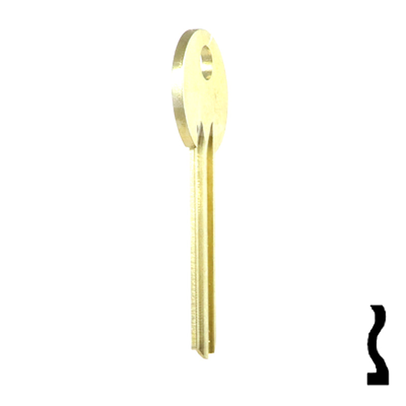 Uncut Key Blank | Mosler | 1115A Flat Steel-Bit-Tubular-Key Ilco