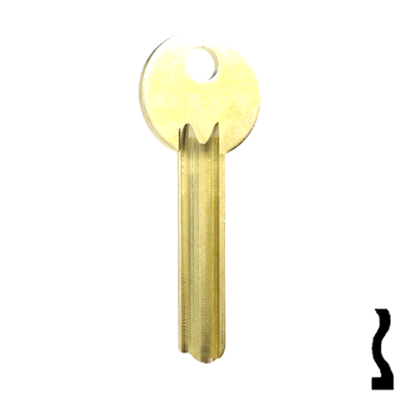Uncut Key Blank | Mosler | 1115A Flat Steel-Bit-Tubular-Key Ilco