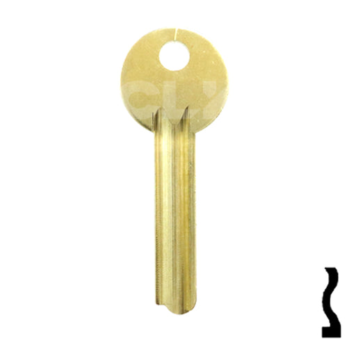 Uncut Key Blank | Mosler | 1115A Flat Steel-Bit-Tubular-Key Ilco