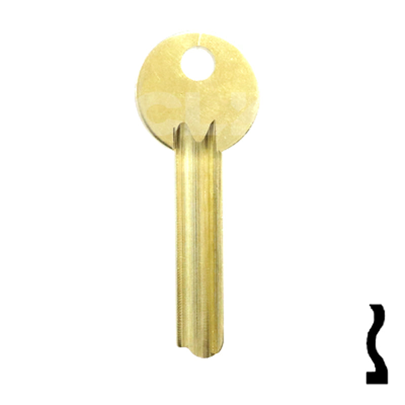 Uncut Key Blank | Mosler | 1115A Flat Steel-Bit-Tubular-Key Ilco