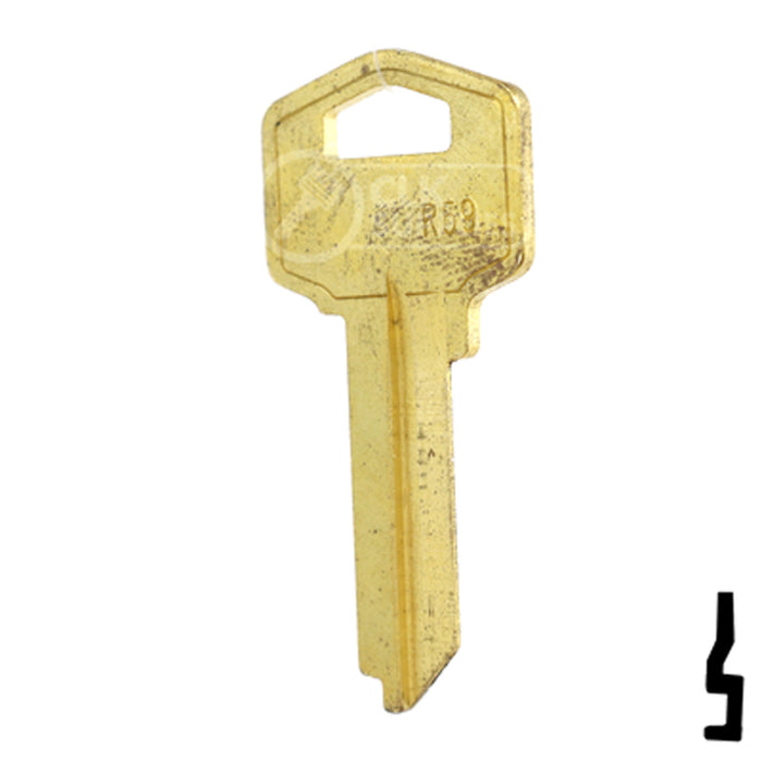 Uncut Key Blank | Orion | BD327 Flat Steel-Bit-Tubular-Key Framon Manufacturing Company, Inc