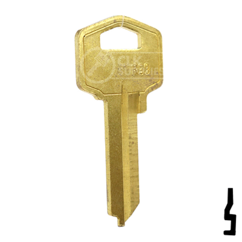 Uncut Key Blank | Orion | BD327 Flat Steel-Bit-Tubular-Key Framon Manufacturing Company, Inc