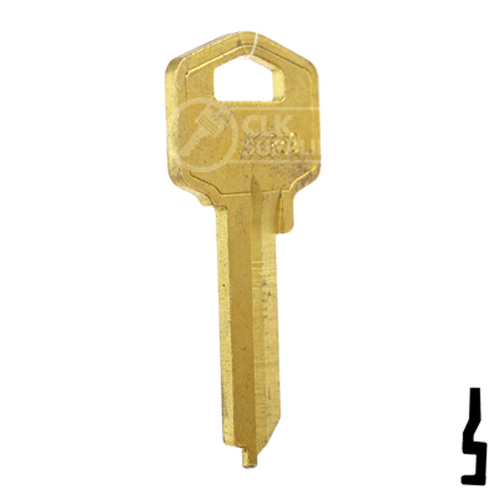 Uncut Key Blank | Orion | BD327 Flat Steel-Bit-Tubular-Key Framon Manufacturing Company, Inc