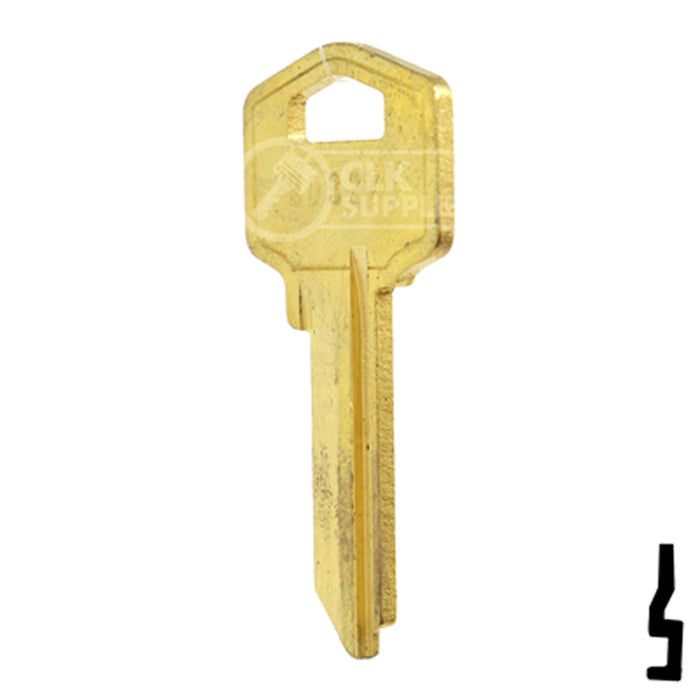 Uncut Key Blank | Orion | BD327 Flat Steel-Bit-Tubular-Key Framon Manufacturing Company, Inc