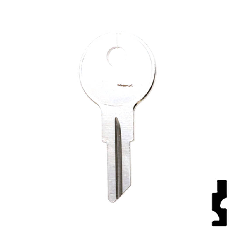Uncut Key Blank | Pollak | 1657 Flat Steel-Bit-Tubular-Key Ilco