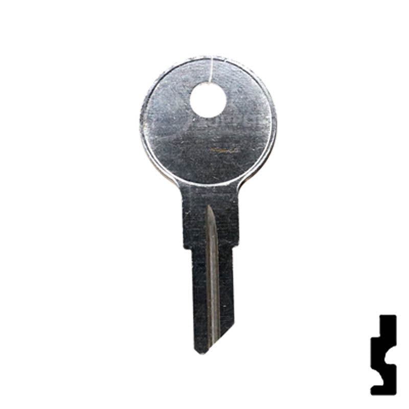 Uncut Key Blank | Pollak | 1657 Flat Steel-Bit-Tubular-Key Ilco