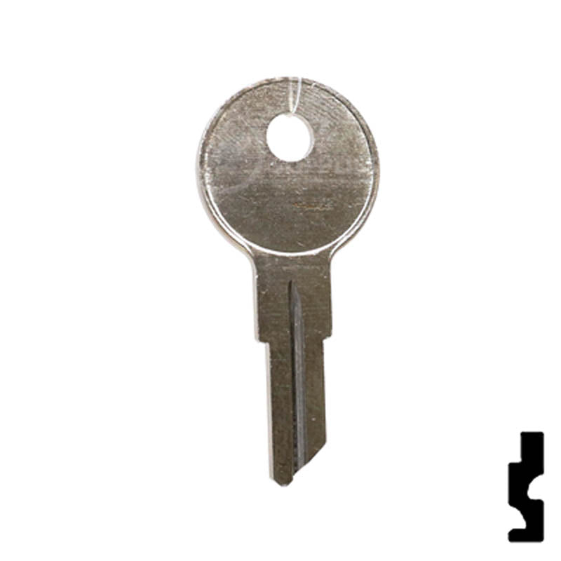 Uncut Key Blank | Pollak | 1657 Flat Steel-Bit-Tubular-Key Ilco