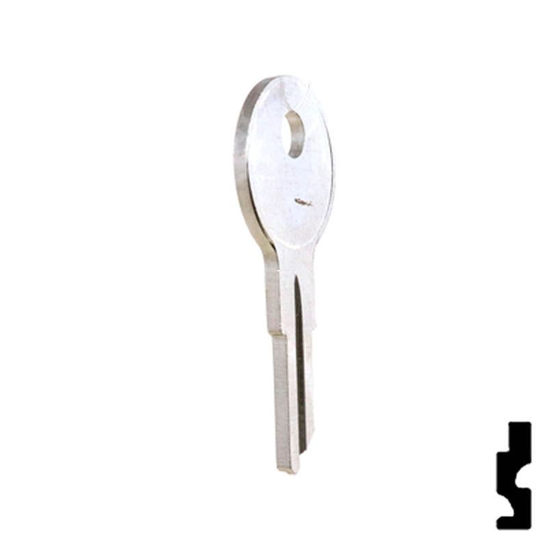 Uncut Key Blank | Pollak | 1657 Flat Steel-Bit-Tubular-Key Ilco