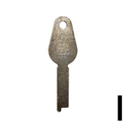 Uncut Key Blank | Yale | 1242L Flat Steel-Bit-Tubular-Key Ilco