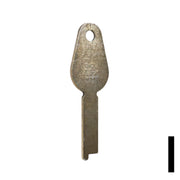 Uncut Key Blank | Yale | 1242L Flat Steel-Bit-Tubular-Key Ilco