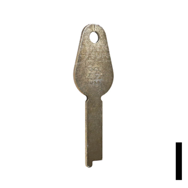Uncut Key Blank | Yale | 1242L Flat Steel-Bit-Tubular-Key Ilco