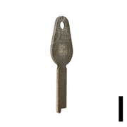 Uncut Key Blank | Yale | 1242L Flat Steel-Bit-Tubular-Key Ilco