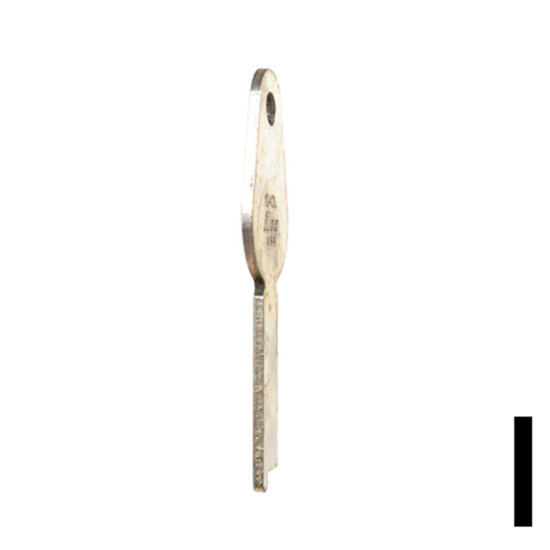 Uncut Key Blank | Yale | 1242L Flat Steel-Bit-Tubular-Key Ilco