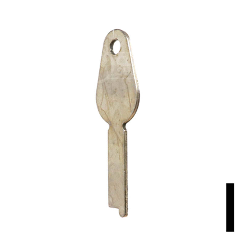 Uncut Key Blank | Yale | 1242L Flat Steel-Bit-Tubular-Key Ilco