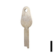 Uncut Key Blank | Yale | 1242L Flat Steel-Bit-Tubular-Key Ilco