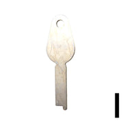 Uncut Key Blank | Yale | 1242L Flat Steel-Bit-Tubular-Key Ilco