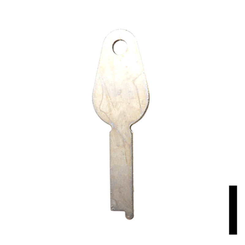 Uncut Key Blank | Yale | 1242L Flat Steel-Bit-Tubular-Key Ilco