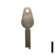 Uncut Key Blank | Yale | 1242L Flat Steel-Bit-Tubular-Key Ilco