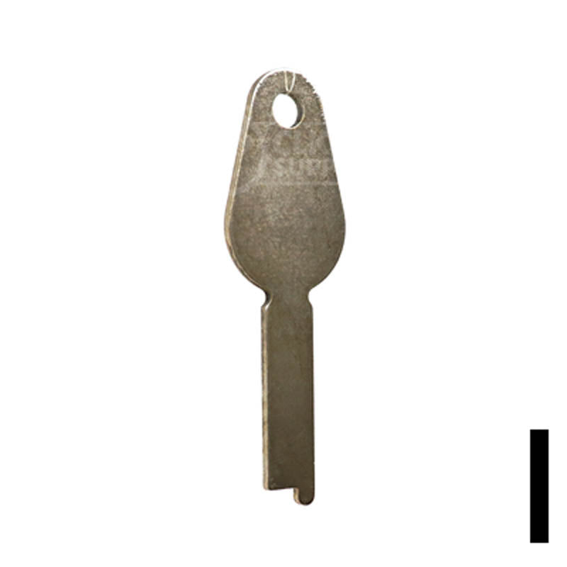 Uncut Key Blank | Yale | 1242L Flat Steel-Bit-Tubular-Key Ilco