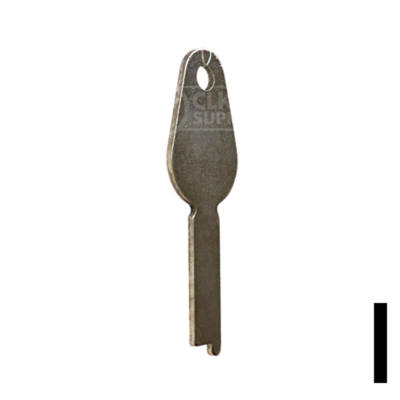 Uncut Key Blank | Yale | 1242L Flat Steel-Bit-Tubular-Key Ilco