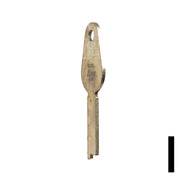 Uncut Key Blank | Yale | 1242L Flat Steel-Bit-Tubular-Key Ilco