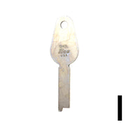 Uncut Key Blank | Yale | 1242L Flat Steel-Bit-Tubular-Key Ilco