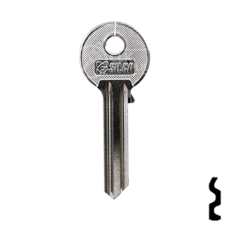 Uncut Key Blank | Yale | UL054 Flat Steel-Bit-Tubular-Key Ilco