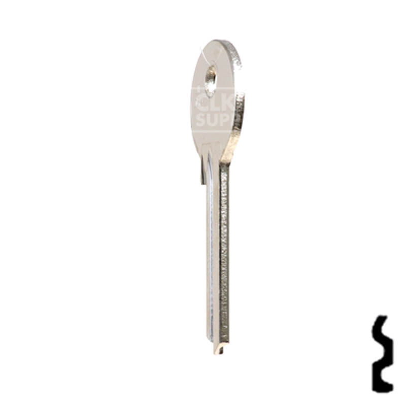 Uncut Key Blank | Yale | UL054 Flat Steel-Bit-Tubular-Key Ilco