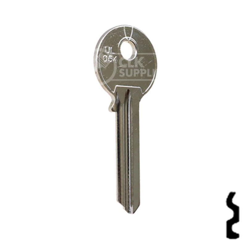 Uncut Key Blank | Yale | UL054 Flat Steel-Bit-Tubular-Key Ilco