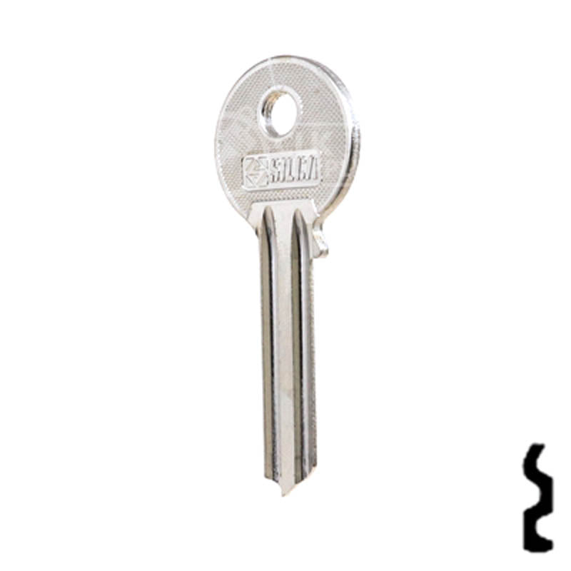 Uncut Key Blank | Yale | UL054 Flat Steel-Bit-Tubular-Key Ilco