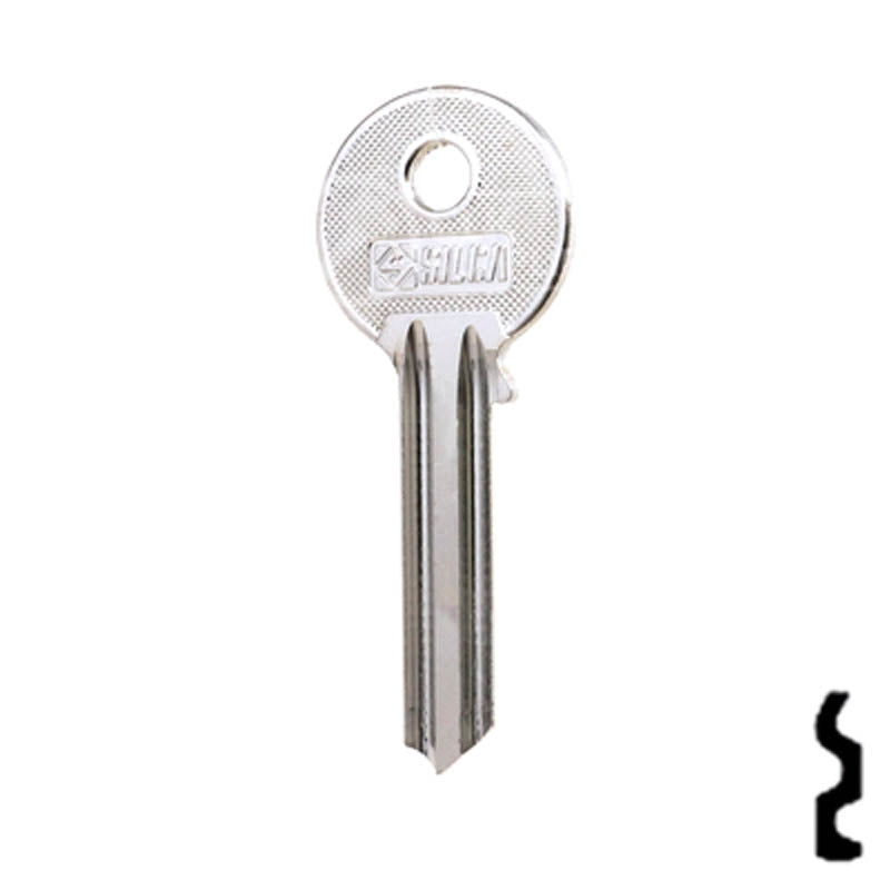Uncut Key Blank | Yale | UL054 Flat Steel-Bit-Tubular-Key Ilco