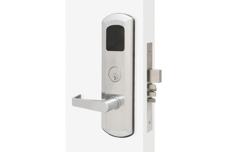 TownSteel E-Kontos 1B 5000 Series Grade 1 Mortise Lockset Push Button Electronic RF(WIFI) -Satin Chrome Grade 1 Electronic Lock TownSteel