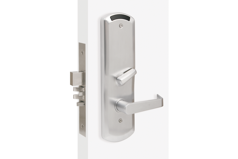 TownSteel E-Kontos 1B 5000 Series Grade 1 Mortise Lockset Push Button Electronic RF(WIFI) -Satin Chrome Grade 1 Electronic Lock TownSteel