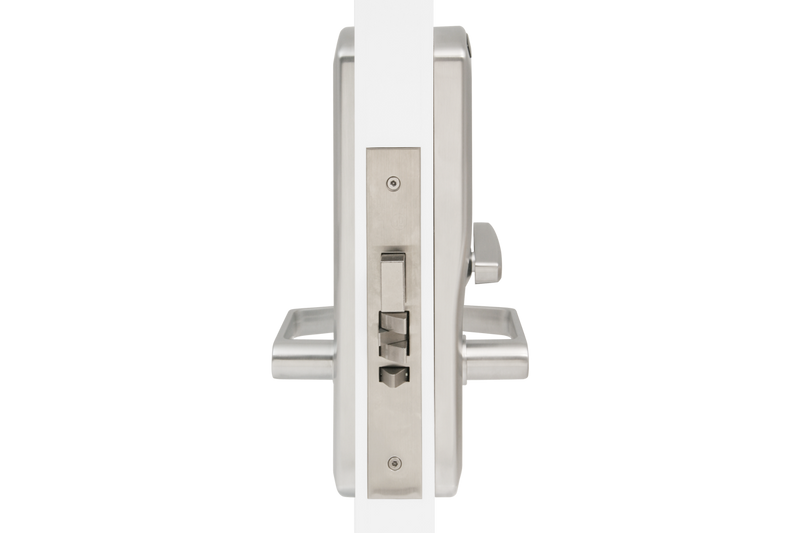 TownSteel E-Kontos 1B 5000 Series Grade 1 Mortise Lockset Push Button Electronic RF(WIFI) -Satin Chrome Grade 1 Electronic Lock TownSteel