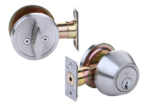 Tell Pro DB2000 Series Grade 2 Single Cylinder Deadbolt - US32D Finish Grade 2 Deadbolt Tell Mfg.