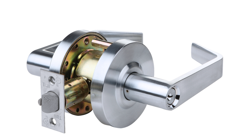 Tell Pro Grade 2 Entrance Lever Lock - US26D Finish Grade 2 Lever Tell Mfg.