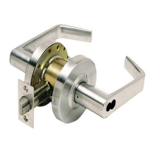 Tell Pro LC2600 Series Grade 2 Cortland Entrance Lever Lock SFIC - US26D Finish Grade 2 Lever Tell Mfg.